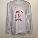 French Connection  Love Is Love Long Sleeve Crew Neck Pullover Sweatshirt 🆕 Photo 11