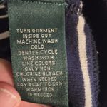 Ralph Lauren Lauren Navy Ivory Stripe Zip Sweater Jacket Cotton Medium Photo 5