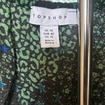 Topshop Womens Star Print Tie Front Long Sleeve Peplum Crop - Sz 10 -EUC Photo 3