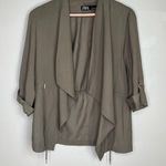 ZARA  Olive Green Drape Parka Jacket Small XS Photo 0