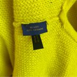 Ralph Lauren 100% Cashmere Polo  Neon Yellow Waffle Raglan Knit Sweater Size L Photo 2