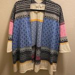 H&M L.O.G.G. X Multicolor Knit Kimono Cardigan Size L Photo 0