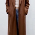 ZARA  Faux Leather Trench Coat Photo 0
