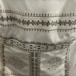 White House | Black Market  White Strapless Dress Gold & Silver Beading Size 2 XS Photo 7