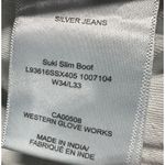 SILVER Suki Slim Boot Womens Long Dark Blue Stretch Western Low Rise Denim 34x33 Size 34 Photo 3