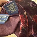 Laura Scott  Velvet Top Womens LG Purple Mock Neck Floral Grunge Fairy Whimsigoth Photo 6