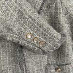 Tahari NWT Elie  Women's Jacket Tweed Open Rhinestone Button Fringe Size 6 Photo 5