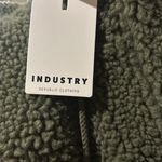 NWT INDUSTRY Dark Olive Green Sherpa Bomber Jacket Large Photo 6