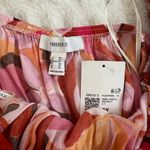 Forever 21  Strapless Floral Dress - Red, orange and Pink Photo 5