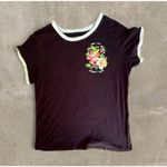 Arizona Jeans Black Floral “Wish You Weren’t Here” Tee - L Photo 1