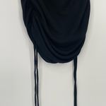 Princess Polly  Black Crew Neck Cap Sleeve Bodycon Ruched Minimalist Mini Dress 0 Photo 2