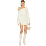 Lovers + Friends  Revolve Makya Off Shoulder Sweater Mini Dress in Cream Size S Photo 8