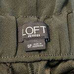 Loft Women's Paperbag Pants Scrunchy Waist Casual Tapered Leg Green SP Petites Photo 4