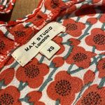 Max Studio  Wide Leg Double V Rouched Shoulder Smocked Waist Pull On Red Poppy XS Photo 1