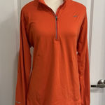 Nike Dri-Fit Running Quarter Zip Long Sleeve Athletic Top Orange Red Women's Photo 0