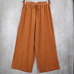 Yellow Ruffle Pull On Wide Leg Straight Belt Boho Comfy Trouser Pants Plus 3XL Size undefined Photo 1