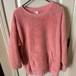 H&M Pink Fluffy Fleece Sweatshirt Size Medium Photo 1