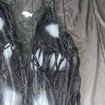 Umgee Black and Blue Fringe Lace Vest Photo 2