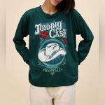 Daydreamer NWOT Johnny Cash The Fabulous Long Sleeve Merch Tee - Pine Green - L Photo 3