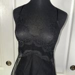 Victoria's Secret  BLACK LACE SHEER MESH BABY DOLL SLIP Photo 1