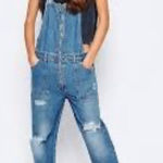 Pull & Bear ASOS Zip Front‎ Denim Overalls Blue Photo 0