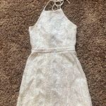 Chelsea and Violet White halter floral dress Photo 0