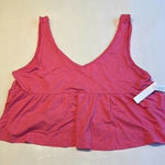 Abound  Pink Crop Top Sleeveless V Neck Casual‎ Tank Top Size L Photo 0