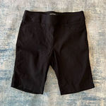 Ellen Tracy  Black Bermuda Length Elastic Waist Shorts Small Photo 0