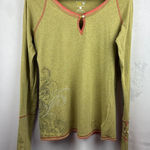 Women’s Mountain Hard Wear Large Green Long Sleeve with Orange Stitching & a Dar Photo 0