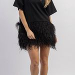 Amable By Mable Black Feather Dress Photo 4