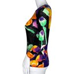 Lauren Ralph Lauren Sweater Womens‎ Medium Petite Black Bold Tropical Floral Size undefined Photo 2