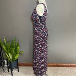 Handbook Petite Maxi Dress P Geometric Print Sleeveless Deep V Back Boho Chic Photo 3