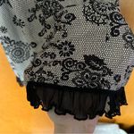 Floral Applique Lace Slip Cami Dress Whimsygoth Fairy Dark Romantic Witchy Black Size M Photo 5