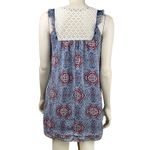 Xhilaration  Navy Blue‎ Bohemian Print Sleeveless Mini Dress Photo 3