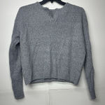 SheIn  Women's Gray Knit Sweater Size Large – Waffle Texture Pullover Photo 0