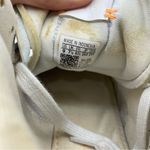 Adidas  Women's White and Tan leather High-Top Sneakers size 9 flowers embossed Photo 6