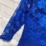 Quarter Sleeve Pleated CockTail Dress Royal Blue NWT Small Lace Top Photo 9