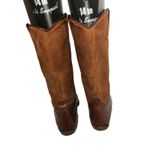 1990s Armando Pollini Brown Leather & Suede Western Tall Boots Size 6.5 Photo 7