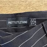 Pretty Little Thing  Pin Stripe Pants in Black & White Photo 2