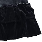 Allison New York Skirt Top Black Velvet Smocked Ruffled Mini Skirt Strapless Top Size M Photo 6
