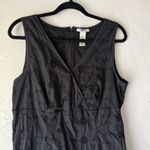 Old Navy  Dress Womens‎ 16 Black Sleeveless Floral Eyelet Embroidered Midi Cotton Photo 1