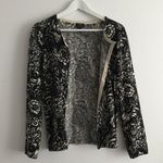 Talbots 100% merino wool Button Down Cardigan Floral Print Photo 0