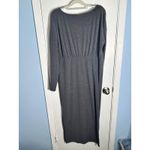 Mimi Maternity Dress Large Gray Midi Side Slit Minimalist Officecore Academia Size undefined Photo 6