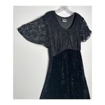 American Vintage Vintage 1990s Ms. Choice Black Lace & Velvet Maxi Dress Made in USA large Photo 6