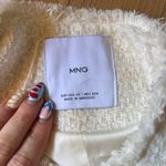 Mango White Tweed Jacket with Gold Buttons Photo 1