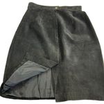 Vintage Cayenne black suede leather skirt Size 8 Photo 8