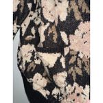 Saltwater Luxe Floral Cardigan Sweater Open Front Black Tan Womens XL Photo 5