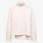 Oysho ribbed asymmetric high neck turtleneck knit sweater Photo 4