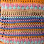 Princess Polly  Womens Size 4 Crochet Capri Mini Dress Orange Blue Stripe NWT Photo 3