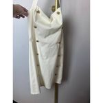 Bossa Byblos White Gold Button Halter Neck Dress Sz. M White Size M Photo 2